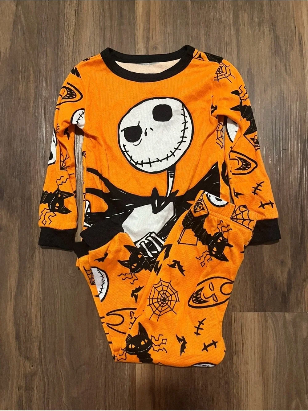 Disney Orange and Black Jack Skellington Halloween Pajama